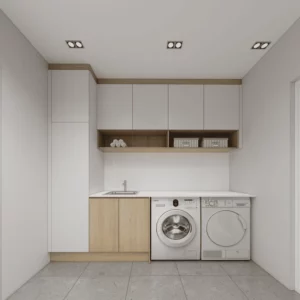 Laundry Cabinet Vibe: I-Shaped W/ High Storage Cabinet
