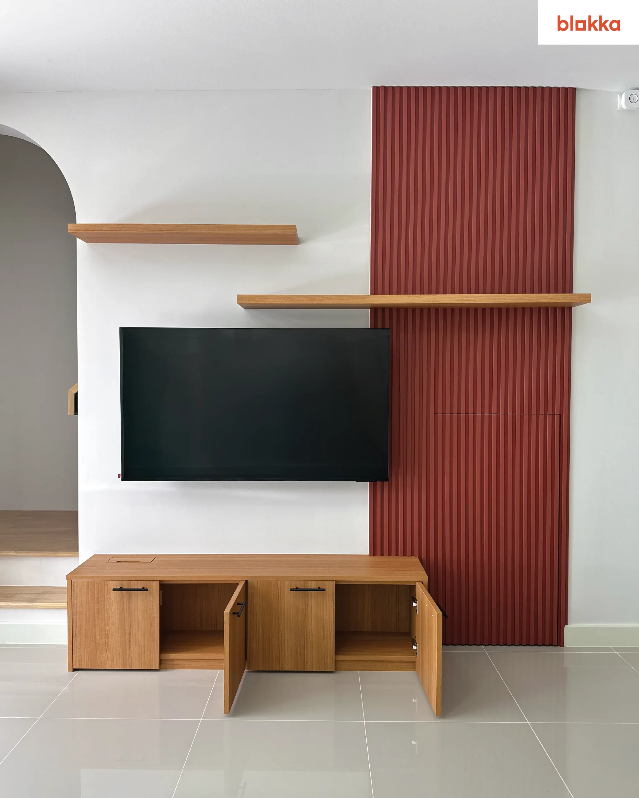 ผลงานบิวท์อิน TV Cabinet สไตล์ Post Modern-04