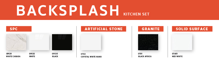 Backsplash แผ่นติดผนังกันคราบ กันเปื้อนในครัว