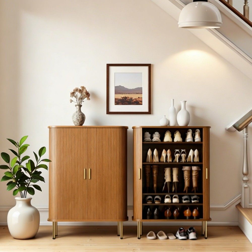 ตู้รองเท้า (Shoe Cabinet) สไตล์ Mid-Century Modern
