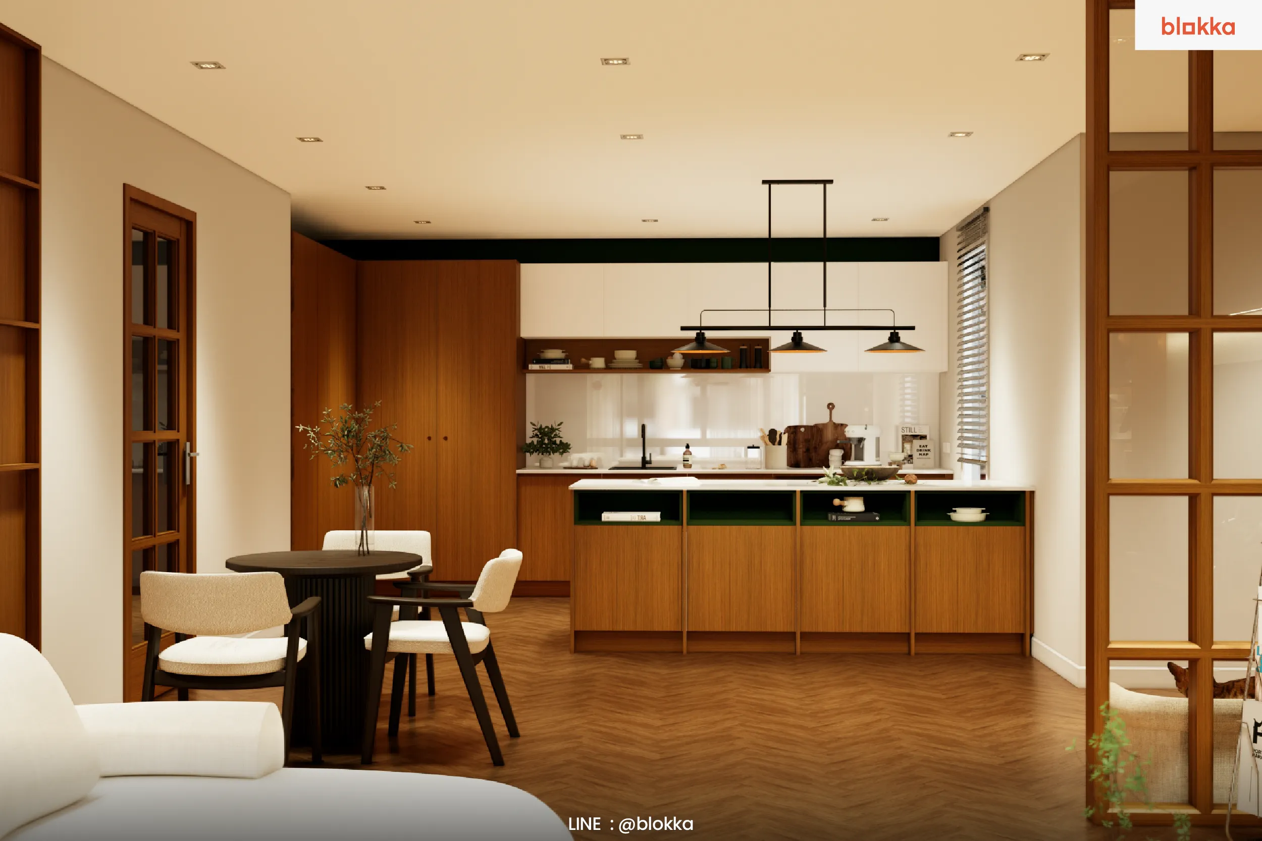 บิวต์อินสไตล์ Mid-Century Modern