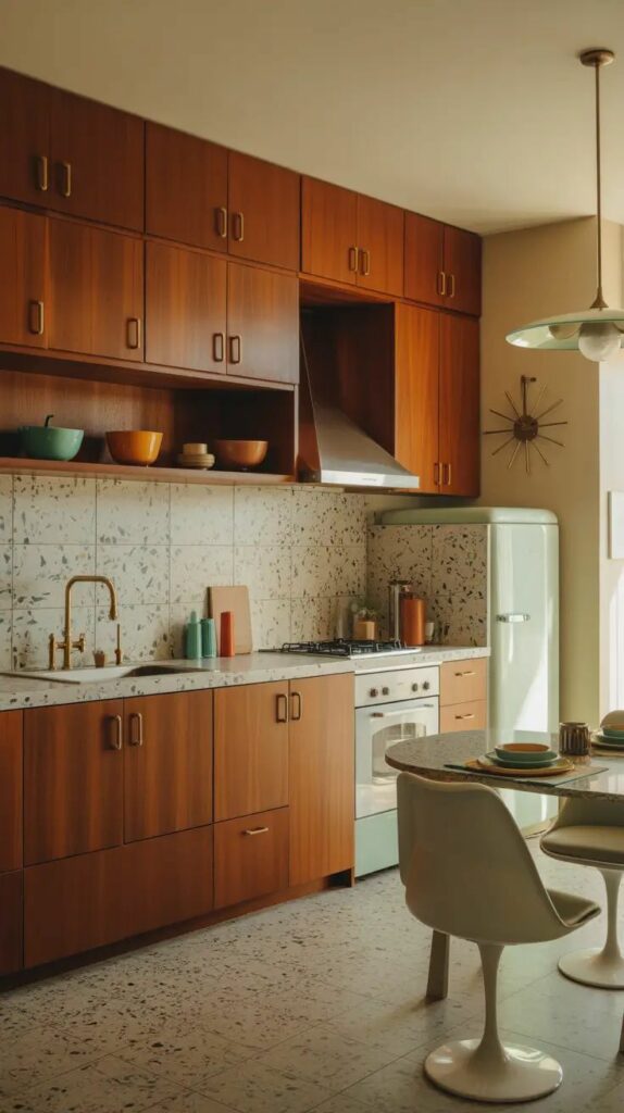 ลวดลายและการตกแต่งครัวสไตล์ Mid-Century Modern