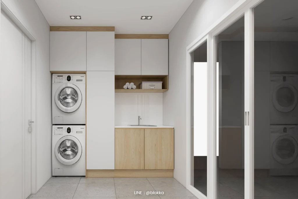 ห้องซักรีดสไตล์ Mid-Century ออกแบบอย่างไรให้สวยเข้ากับบ้าน และทำงานบ้านได้คล่อง?